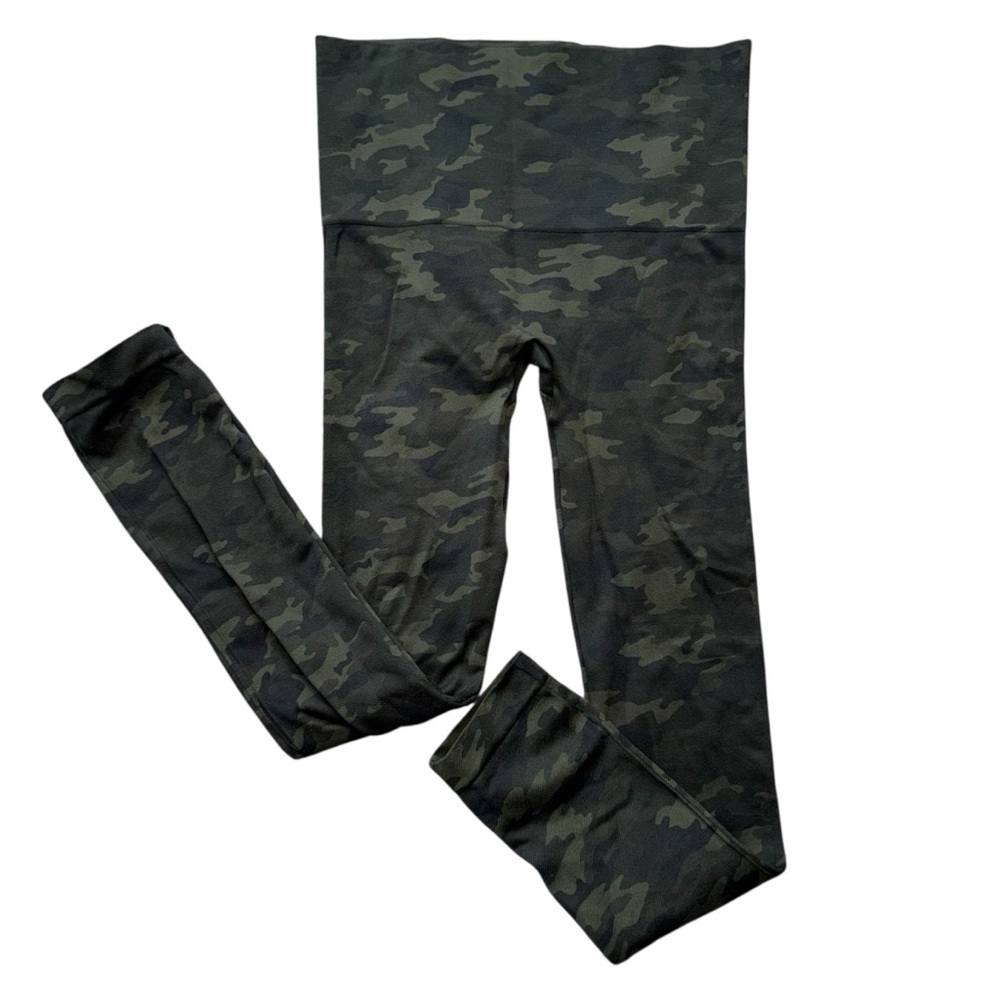 SPANX Olive Green Camo Leggings | M - Picture 2 of 5